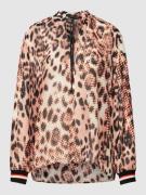 Marc Cain Bluse mit Allover-Muster in Rot, Größe 40