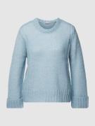 Fransa Strickpullover mit Woll-Anteil Modell 'Bien' in Hellblau Melang...