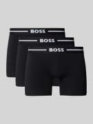 BOSS Trunks aus Baumwoll-Mix im 3er-Pack in Black, Größe M