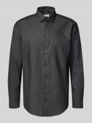Jake*s Regular Fit Business-Hemd mit Kentkragen in Anthrazit, Größe 45...