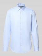 Jake*s Slim Fit Business-Hemd mit Knopfleiste in Bleu, Größe 37/38