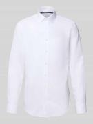 Jake*s Slim Fit Business-Hemd mit Knopfleiste in Weiss, Größe 37/38