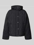 Jake*s Casual Steppjacke mit Kapuze in Black, Größe 36