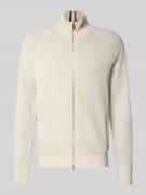 BOSS Regular Fit Strickjacke aus Baumwoll-Schurwoll-Mix Modell 'H-IDIN...