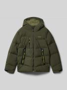 Killtec Steppjacke mit Label-Print in Oliv, Größe 164