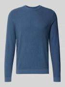MCNEAL Strickpullover mit gerippten Abschlüssen in Rauchblau Melange, ...