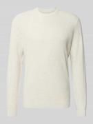MCNEAL Strickpullover mit gerippten Abschlüssen in Ecru Melange, Größe...