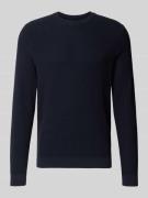 MCNEAL Strickpullover mit gerippten Abschlüssen in Marine, Größe L