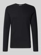 Lindbergh Longsleeve mit Rundhalsausschnitt und Label-Detail in Black,...