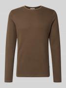 Lindbergh Longsleeve mit Rundhalsausschnitt und Label-Detail in Dunkel...