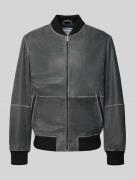 Jack & Jones Jacke in Leder-Optik in Anthrazit, Größe S