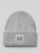 Levi's® Mütze mit Logo-Patch Modell 'Beanie' in Mittelgrau Melange, Gr...