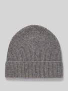 Christian Berg Woman Mütze aus reinem Kaschmir in Strick-Optik in Grap...