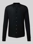 Christian Berg Men Wolljacke mit Kentkragen in Black, Größe L