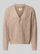 Levi's® Strickjacke mit Woll-Anteil Modell 'FUNGI HEATHER' in Taupe, G...