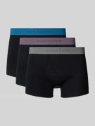 Schiesser Trunks mit Label-Bund im 3er-Pack in Black, Größe L