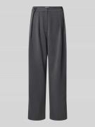 Jake*s Casual Stoffhose mit weitem Bein und Zierknöpfen in Anthrazit M...