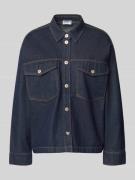 Jake*s Casual Hemdbluse mit Knopfleiste in Jeansblau, Größe 34