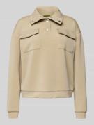 Scotch & Soda Sweatshirt mit Stehkragen in Sand, Größe L