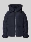 WITHBLACK Steppjacke mit Kapuze in Dunkelblau, Größe L