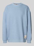 Scotch & Soda Oversized Sweatshirt mit Logo-Patch in Blau, Größe L