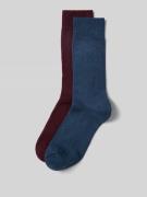 Jake*s Casual Socken mit Strukturmuster im 2er-Pack in Bordeaux, Größe...