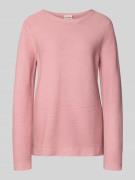 Tom Tailor Regular Fit Pullover aus reiner Baumwolle in Pink, Größe L