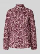 Tom Tailor Regular Fit Hemdbluse aus Baumwoll-Modal-Mix in Bordeaux, G...