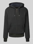 Superdry Sweatjacke mit Kapuze und Känguru-Tasche in Black, Größe L