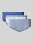 Marc O'Polo Panty aus Baumwoll-Mix im 3er-Pack in Bleu, Größe L