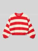 Garcia Strickpullover mit gerippten Abschlüssen in Rot, Größe 152