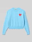 Garcia Strickpullover mit gerippten Abschlüssen in Hellblau, Größe 164