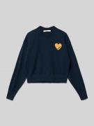 Garcia Strickpullover mit gerippten Abschlüssen in Marine, Größe 140