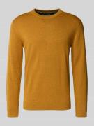 Tom Tailor Regular Fit Strickpullover aus reiner Baumwolle in Senf, Gr...
