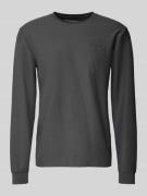 Tom Tailor Denim Regular Fit Langarmshirt aus Baumwoll-Mix mit feinem ...