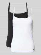 TOMMY HILFIGER Regular Fit Trägertop aus Baumwoll-Mix im 2er-Pack in B...