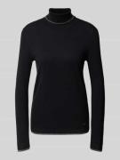 Liu Jo White Rollkragenpullover aus Viskose-Mix in Black, Größe M