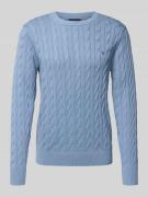 Tommy Hilfiger Regular Fit Strickpullover aus reiner Baumwolle in Hell...