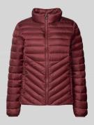 s.Oliver RED LABEL Slim Fit Steppjacke mit Stehkragen in Bordeaux, Grö...