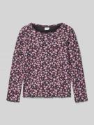 s.Oliver RED LABEL Slim Fit Langarmshirt aus Baumwoll-Mix in Graphit, ...