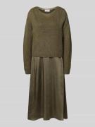 ROBE LÉGÈRE Midikleid im Double-Layer-Look in Khaki, Größe 38