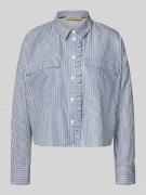 Smith and Soul Regular Fit Bluse mit Brusttaschen in Dunkelblau, Größe...