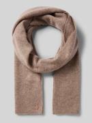 Fraas Schal mit Label-Detail in Taupe, Größe 1