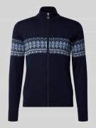 Dale of Norway Strickjacke mit Stehkragen und Reißverschluss in Marine...