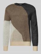 Casual Friday Strickpullover mit Woll-Anteil und Rundhalsausschnitt in...