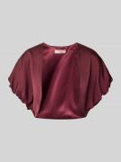 V.M. Bolero mit kurzärmeligem Design in Bordeaux, Größe 38