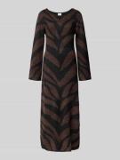 ICHI Midikleid in Strick-Optik Modell 'Dasila' in Black, Größe M