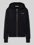 Guess Sweatjacke mit Label-Stitching Modell 'SOFIA' in Black, Größe M