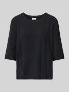 Milano Italy Strickpullover mit 3/4-Arm in Black, Größe L