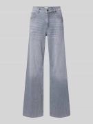 Milano Italy Wide Leg Jeans im 5-Pocket-Design in Hellgrau, Größe 42